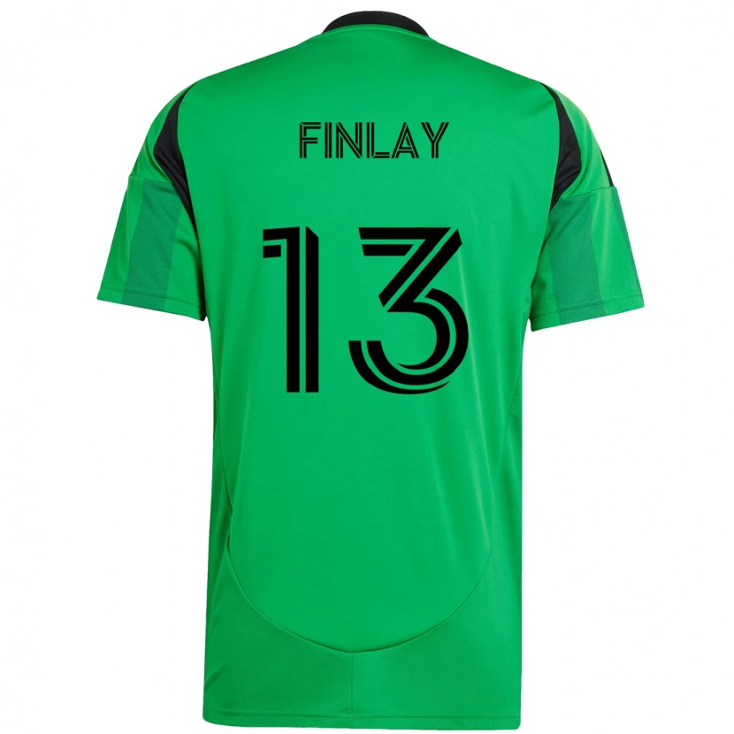 Danxen Homem Camisola Ethan Finlay #13 Verde Preto Principal 2025/26 Camisa