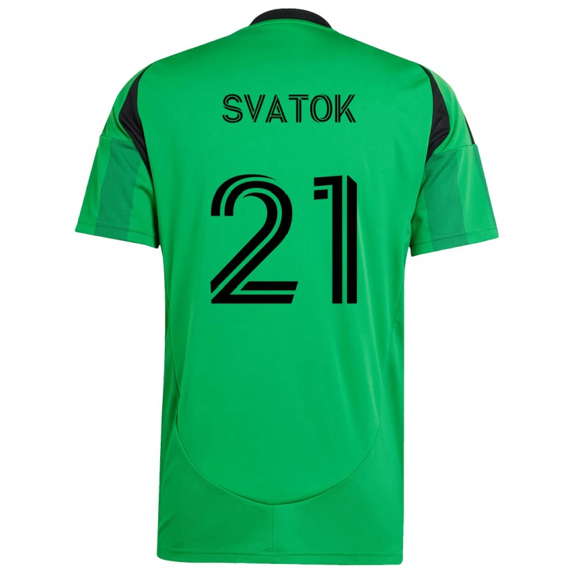 Danxen Homem Camisola Oleksandr Svatok #21 Verde Preto Principal 2025/26 Camisa