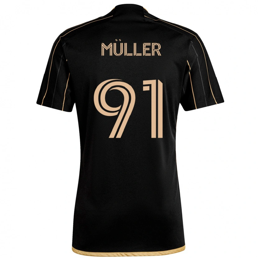 Danxen Homem Camisola Luis Müller #91 Preto Castanho Principal 2025/26 Camisa