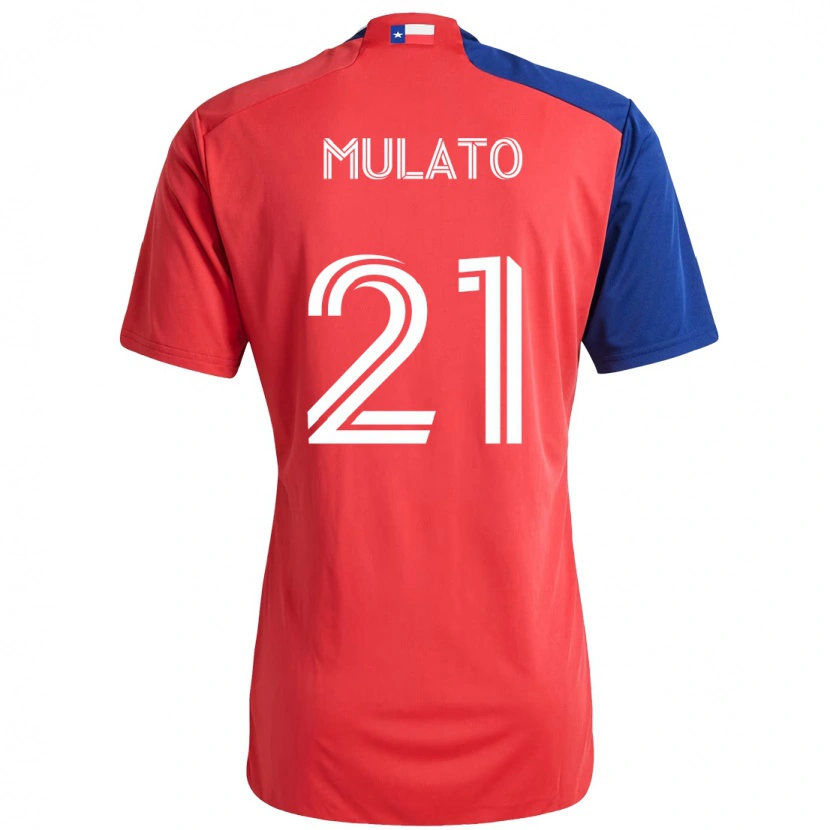 Danxen Homem Camisola José Mulato #21 Vermelho Azul Marinho Principal 2025/26 Camisa