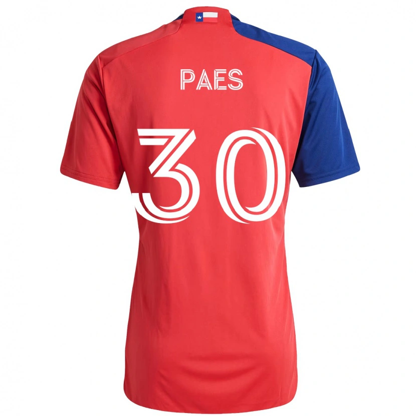 Danxen Homem Camisola Maarten Paes #30 Vermelho Azul Marinho Principal 2025/26 Camisa