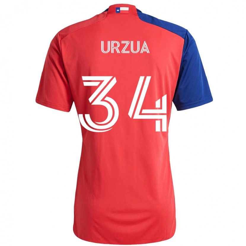 Danxen Homem Camisola Alejandro Urzua #34 Vermelho Azul Marinho Principal 2025/26 Camisa