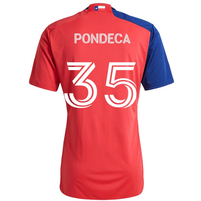 Danxen Homem Camisola Tomas Pondeca #35 Vermelho Azul Marinho Principal 2025/26 Camisa