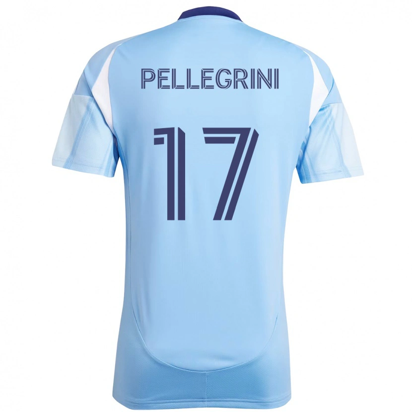 Danxen Homem Camisola Matías Pellegrini #17 Azul Claro Principal 2025/26 Camisa