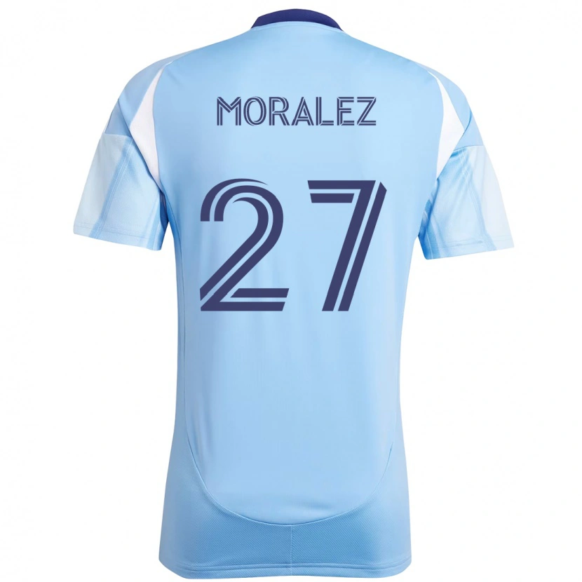 Danxen Homem Camisola Maxi Moralez #27 Azul Claro Principal 2025/26 Camisa