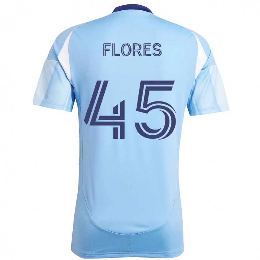 Danxen Homem Camisola Brian Flores #45 Azul Claro Principal 2025/26 Camisa