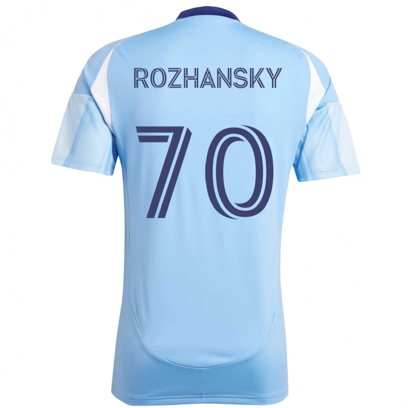 Danxen Homem Camisola Jake Rozhansky #70 Azul Claro Principal 2025/26 Camisa