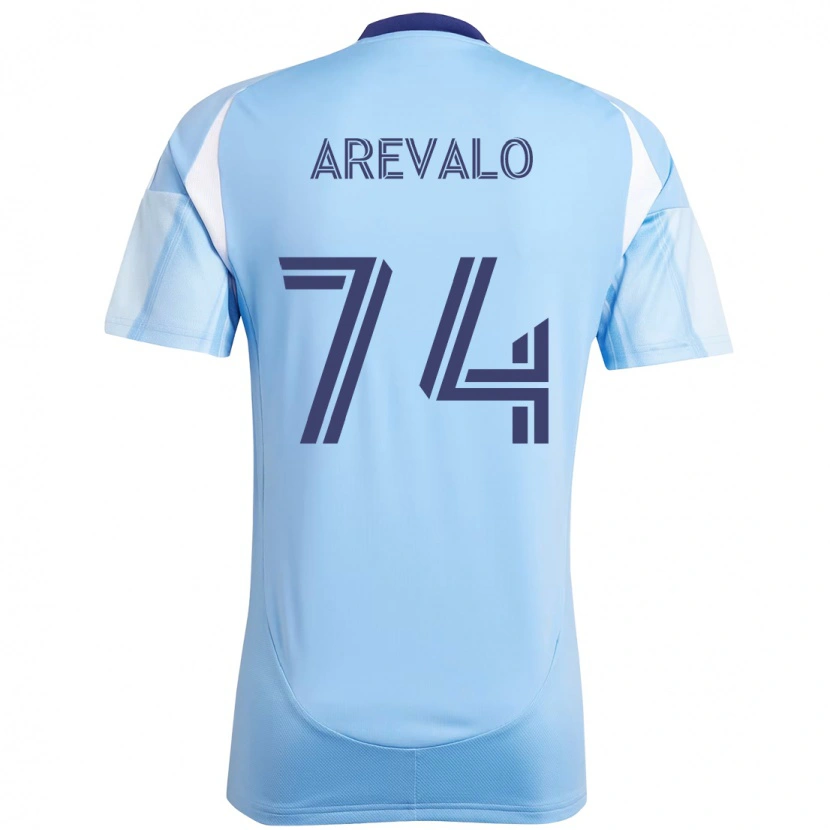 Danxen Homem Camisola Ronny Arévalo #74 Azul Claro Principal 2025/26 Camisa