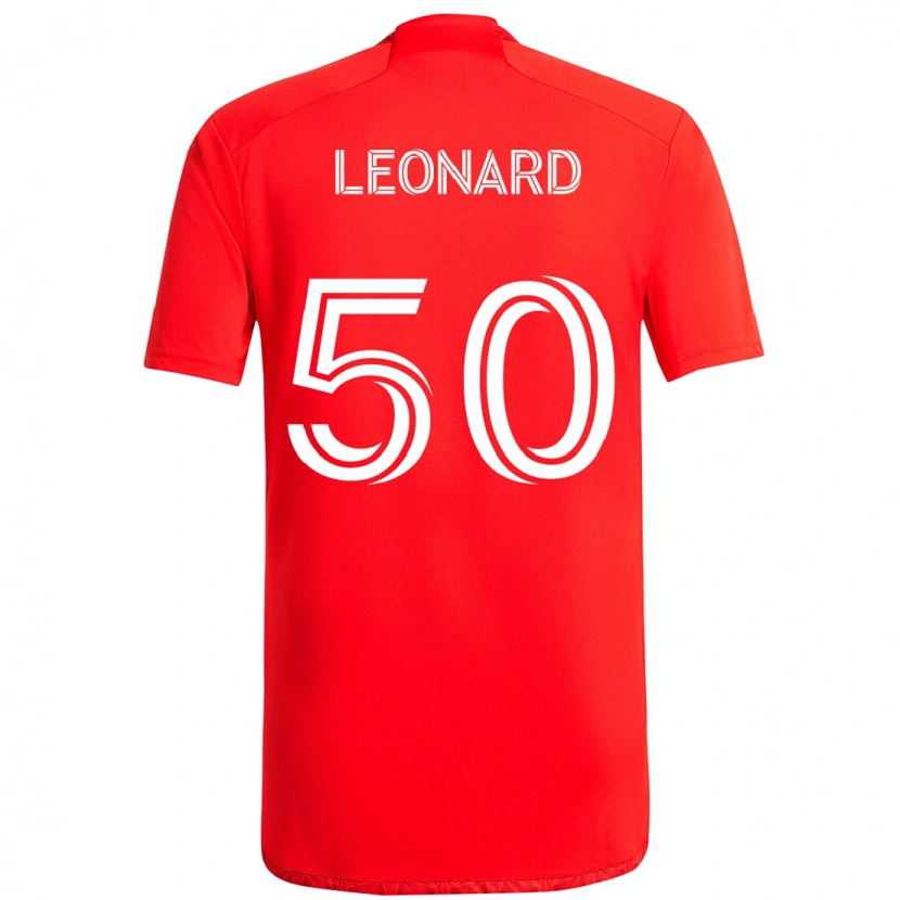 Danxen Homem Camisola Eric Leonard #50 Vermelho Branco Principal 2025/26 Camisa