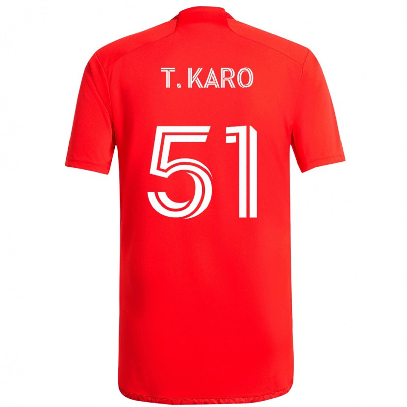 Danxen Homem Camisola David Tchétchao Karo #51 Vermelho Branco Principal 2025/26 Camisa