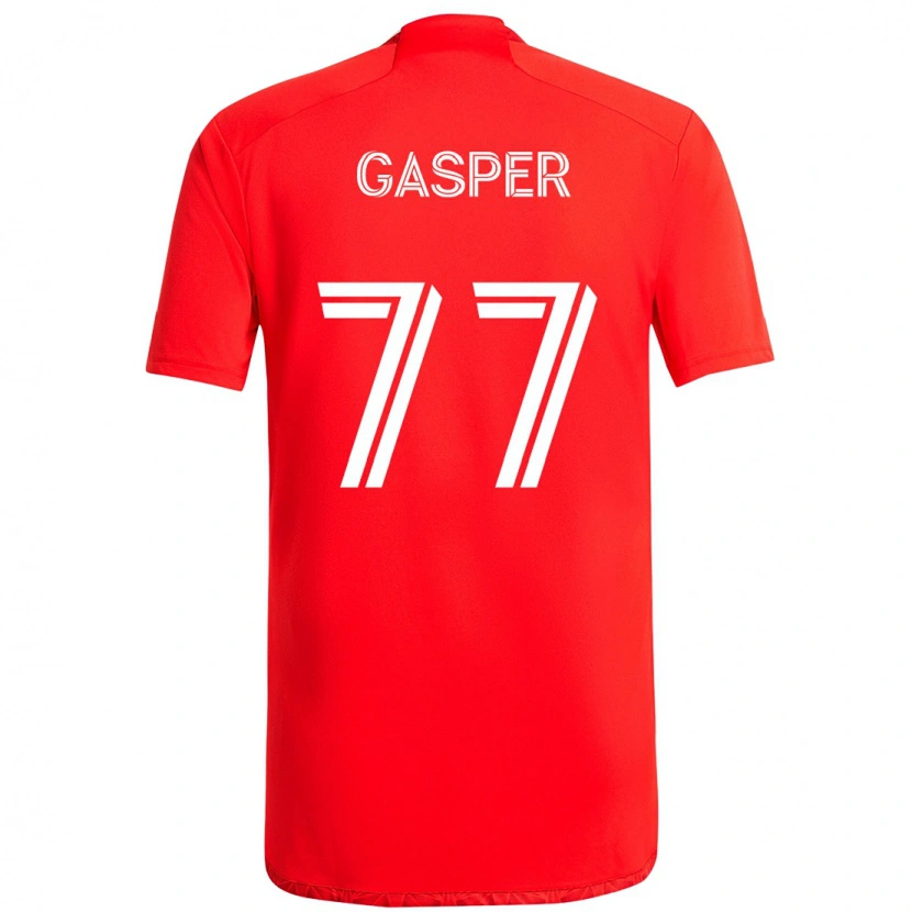 Danxen Homem Camisola Chase Gasper #77 Vermelho Branco Principal 2025/26 Camisa
