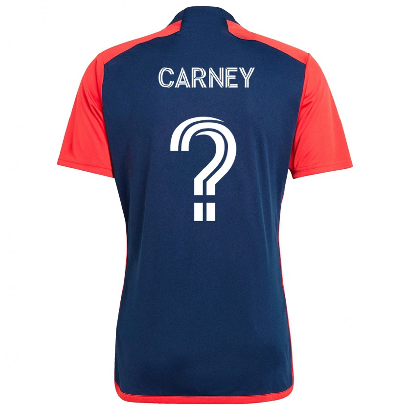 Danxen Homem Camisola Ryan Carney #0 Azul Vermelho Principal 2025/26 Camisa