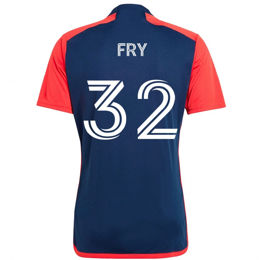 Danxen Homem Camisola Malcolm Fry #32 Azul Vermelho Principal 2025/26 Camisa