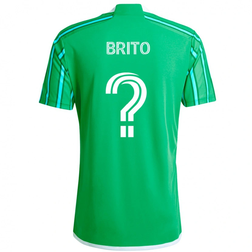 Danxen Homem Camisola Kelvin-Luis Brito #0 Verde Branco Principal 2025/26 Camisa