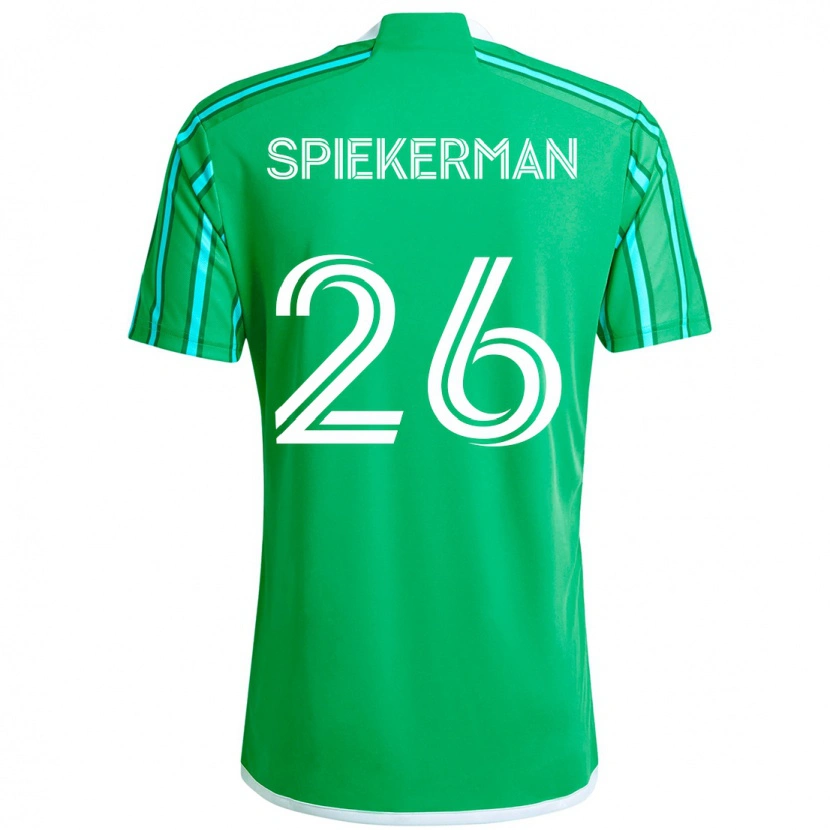 Danxen Homem Camisola Stephanie Spiekerman #26 Verde Branco Principal 2025/26 Camisa
