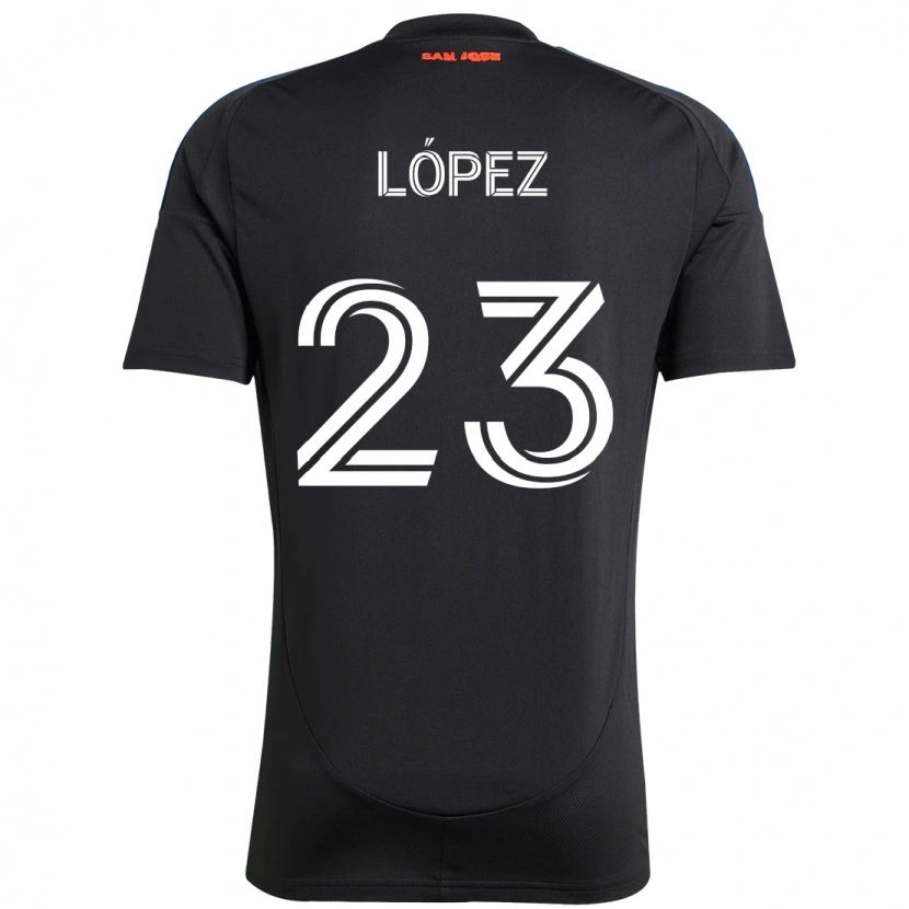 Danxen Homem Camisola Hernán López #23 Preto Azul Escuro Principal 2025/26 Camisa