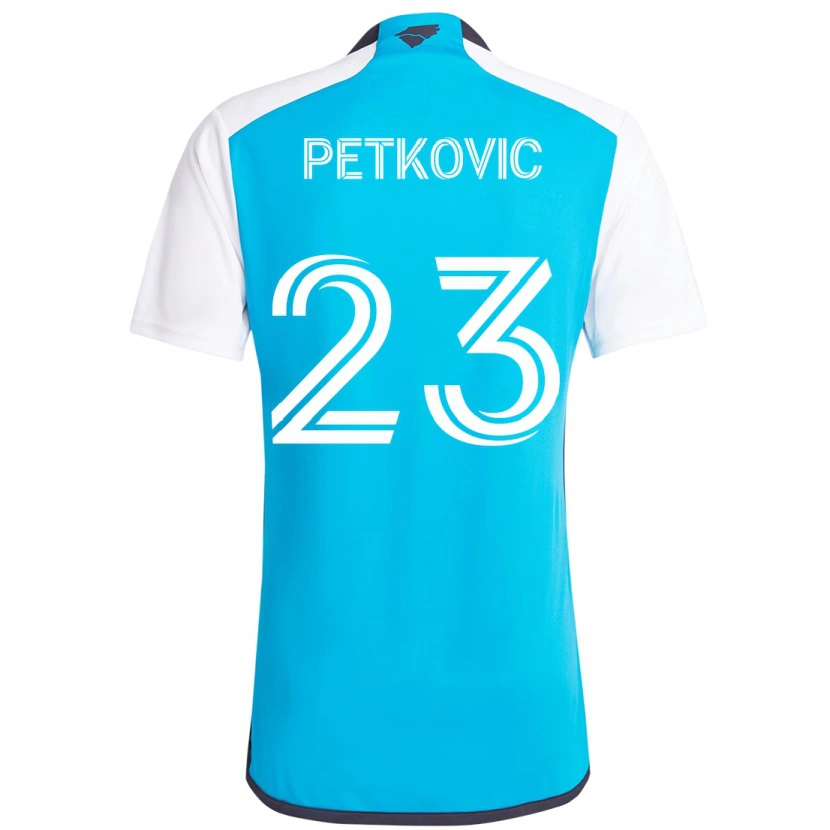 Danxen Homem Camisola Nikola Petkovic #23 Azul Celeste Branco Principal 2025/26 Camisa