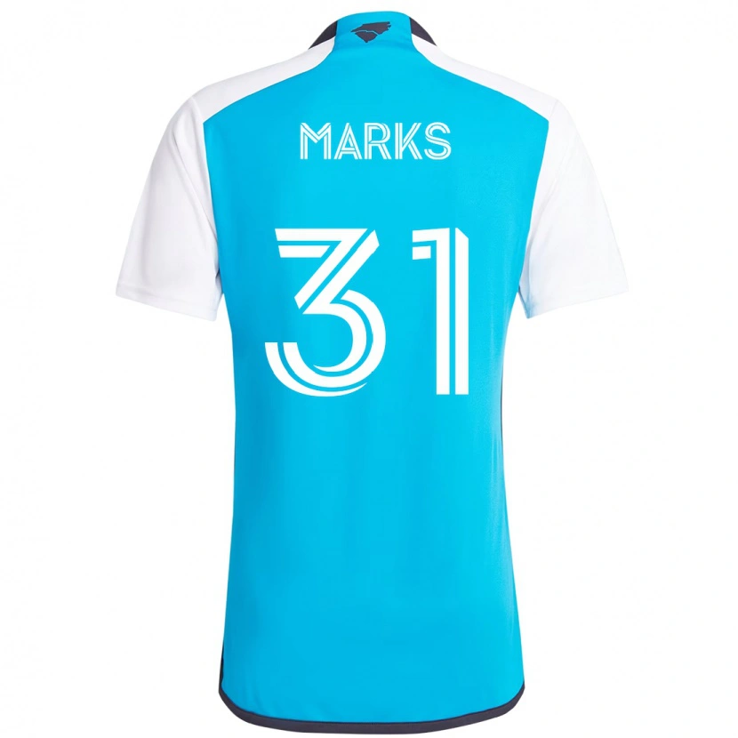 Danxen Homem Camisola George Marks #31 Azul Celeste Branco Principal 2025/26 Camisa