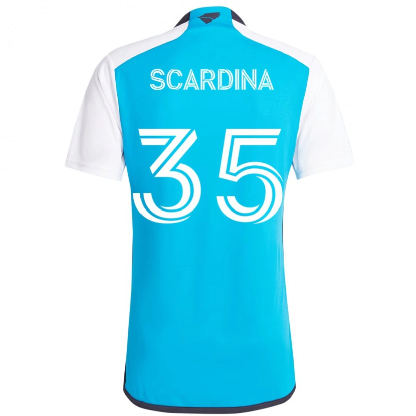 Danxen Homem Camisola Nick Scardina #35 Azul Celeste Branco Principal 2025/26 Camisa