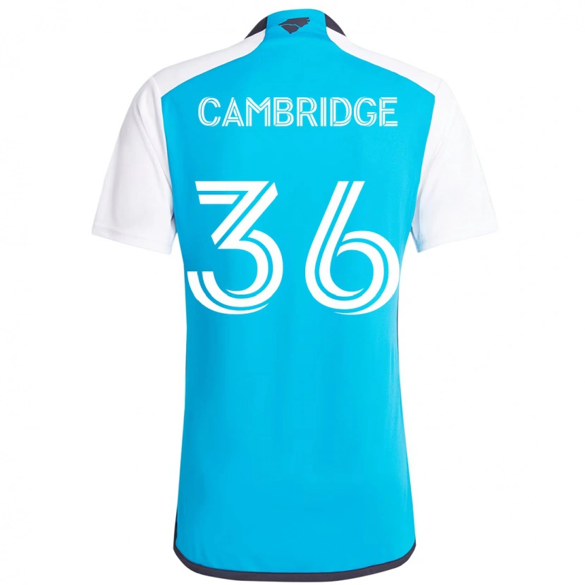 Danxen Homem Camisola Brandon Cambridge #36 Azul Celeste Branco Principal 2025/26 Camisa