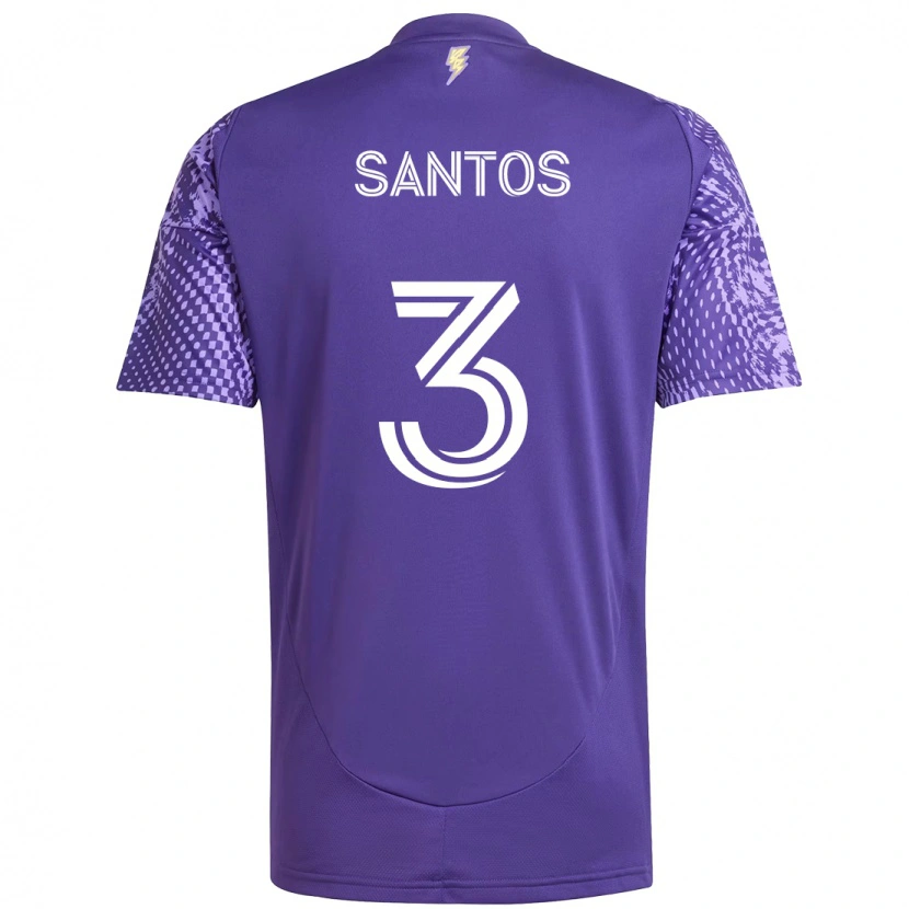 Danxen Homem Camisola Rafael Santos #3 Roxo Branco Principal 2025/26 Camisa