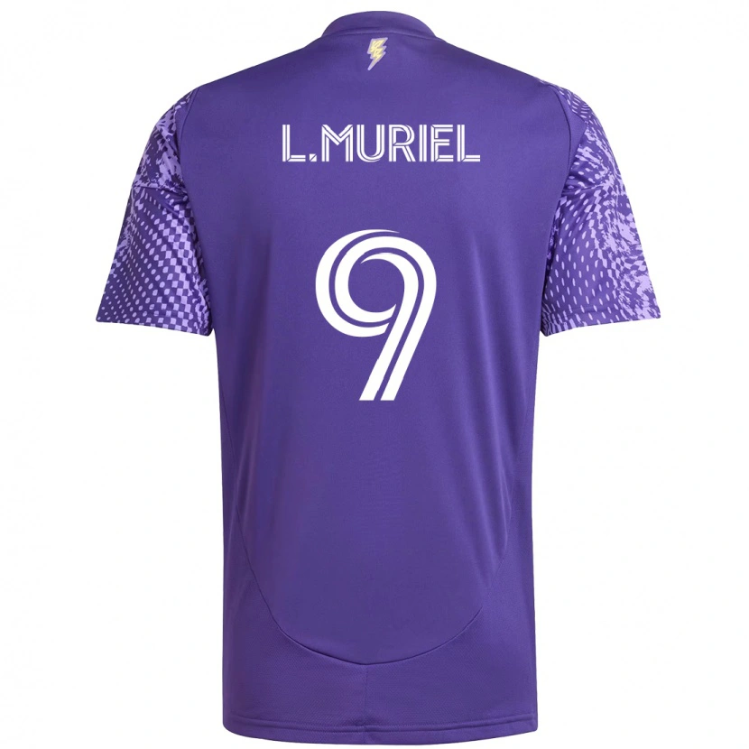 Danxen Homem Camisola Luis Muriel #9 Roxo Branco Principal 2025/26 Camisa
