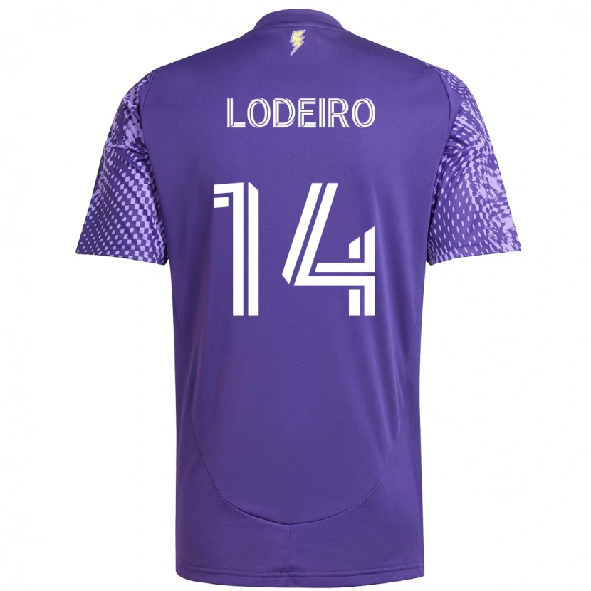 Danxen Homem Camisola Nicolás Lodeiro #14 Roxo Branco Principal 2025/26 Camisa