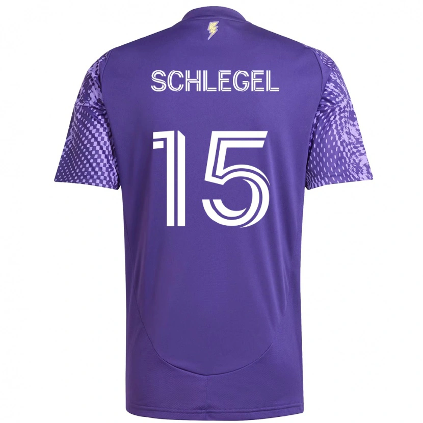 Danxen Homem Camisola Rodrigo Schlegel #15 Roxo Branco Principal 2025/26 Camisa