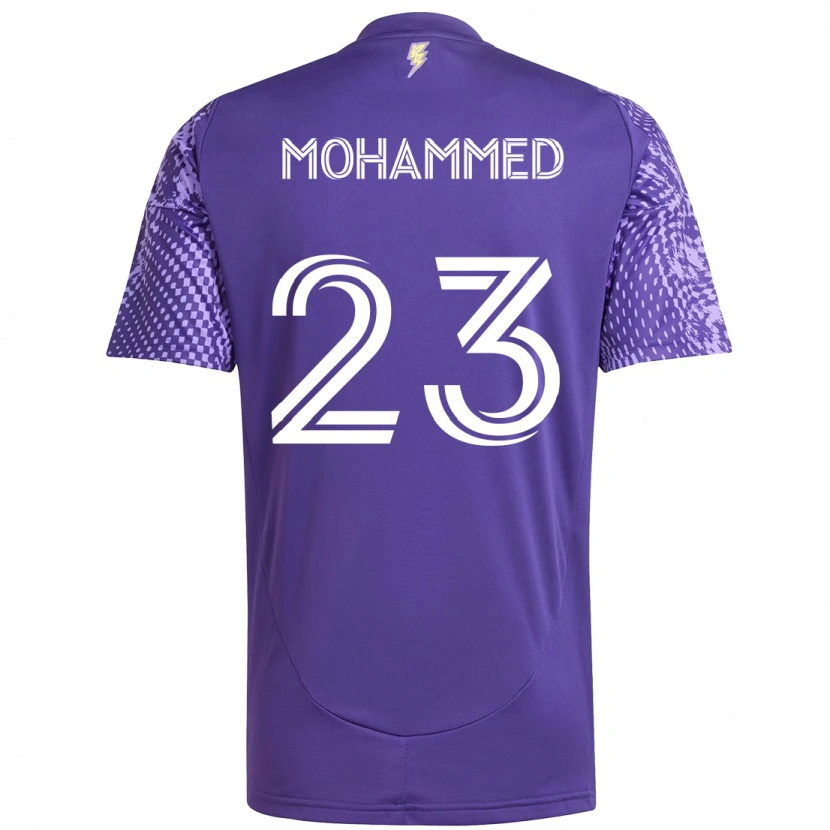 Danxen Homem Camisola Shak Mohammed #23 Roxo Branco Principal 2025/26 Camisa
