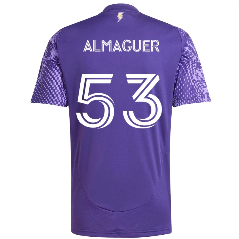 Danxen Homem Camisola Jorge Almaguer #53 Roxo Branco Principal 2025/26 Camisa
