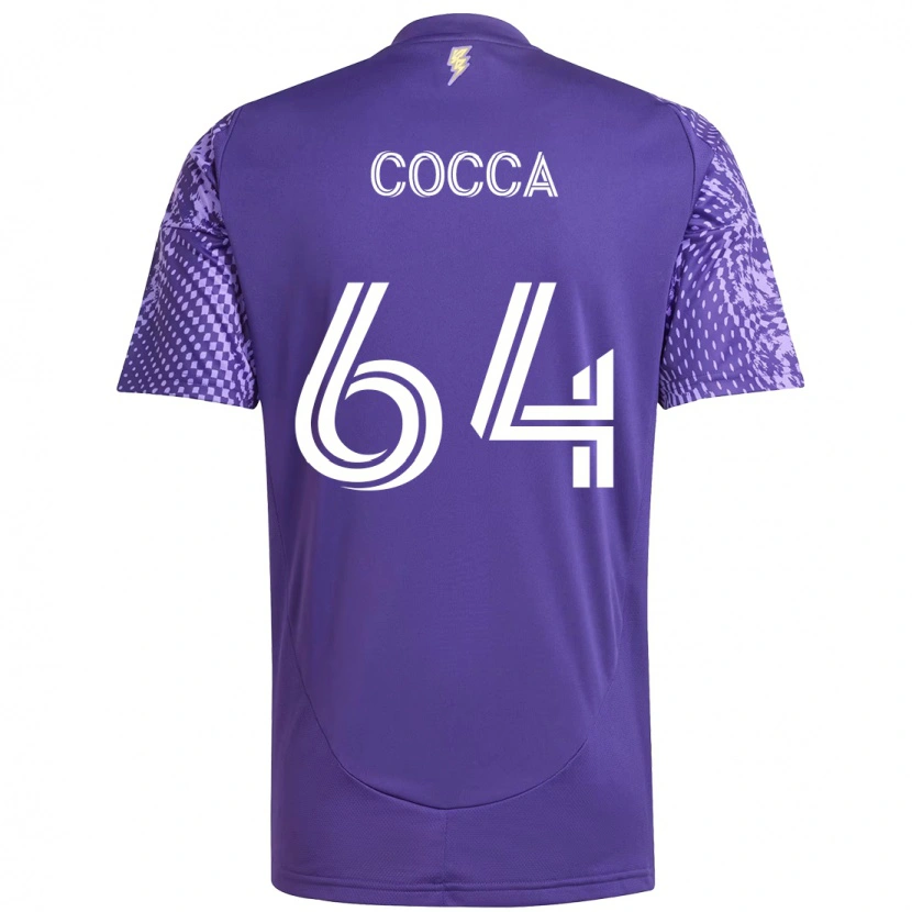 Danxen Homem Camisola Manuel Cocca #64 Roxo Branco Principal 2025/26 Camisa