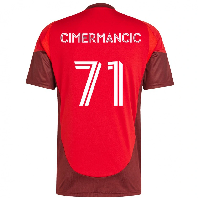 Danxen Homem Camisola Markus Cimermancic #71 Vermelho Branco Principal 2025/26 Camisa