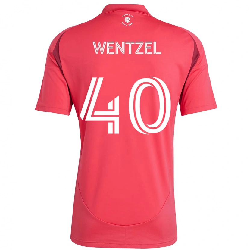 Danxen Homem Camisola Michael Wentzel #40 Magenta Branco Principal 2025/26 Camisa