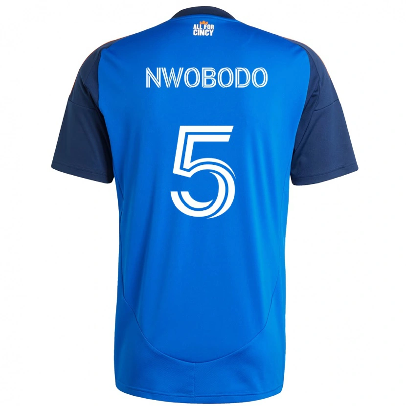 Danxen Homem Camisola Obinna Nwobodo #5 Azul Escuro Laranja Principal 2025/26 Camisa