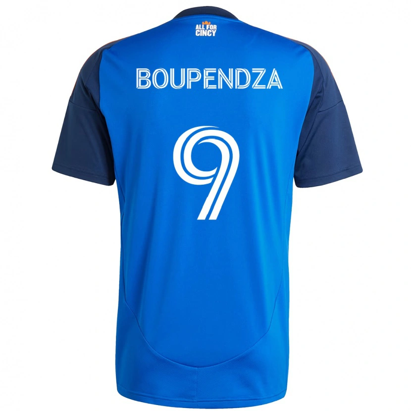 Danxen Homem Camisola Aaron Boupendza #9 Azul Escuro Laranja Principal 2025/26 Camisa