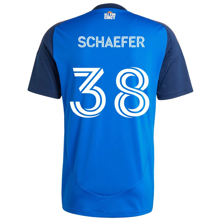 Danxen Homem Camisola Brian Schaefer #38 Azul Escuro Laranja Principal 2025/26 Camisa