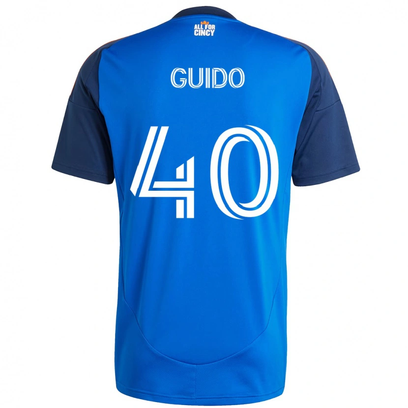 Danxen Homem Camisola Alejandro Guido #40 Azul Escuro Laranja Principal 2025/26 Camisa