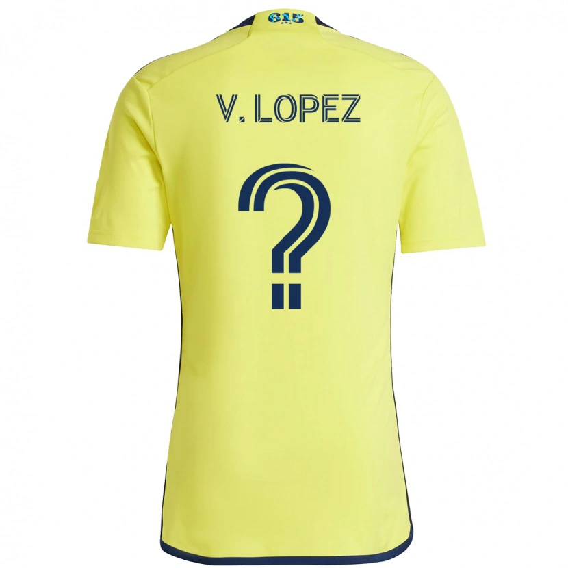 Danxen Homem Camisola Alejandro Velazquez-Lopez #0 Amarelo Azul Marinho Principal 2025/26 Camisa