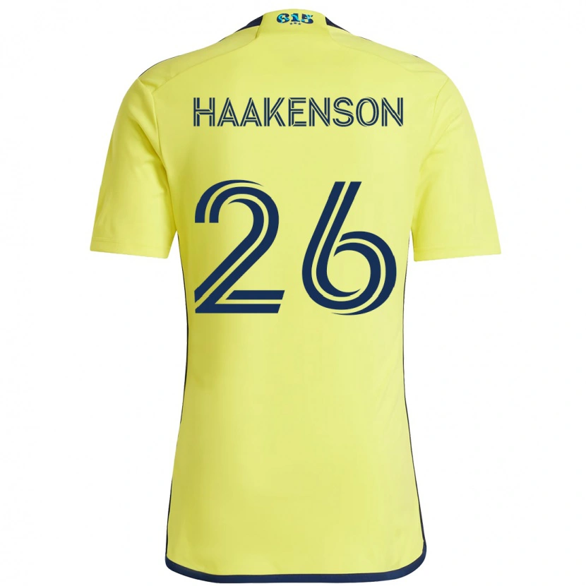 Danxen Homem Camisola Luke Haakenson #26 Amarelo Azul Marinho Principal 2025/26 Camisa