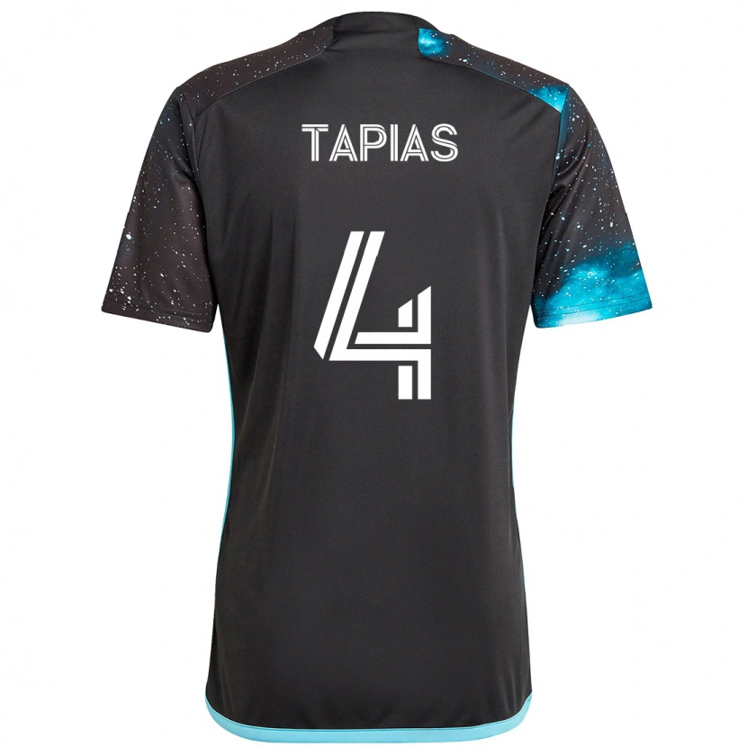 Danxen Homem Camisola Miguel Tapias #4 Preto Azul Principal 2025/26 Camisa