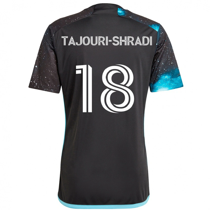 Danxen Homem Camisola Ismael Tajouri-Shradi #18 Preto Azul Principal 2025/26 Camisa