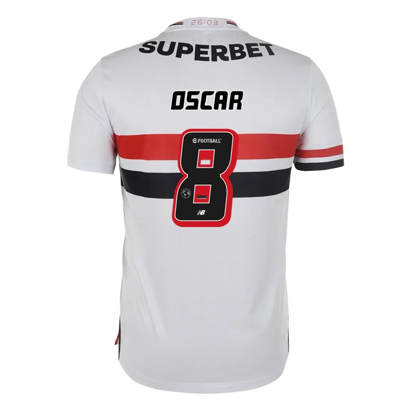Danxen Homem Camisola Oscar #8 Vermelho Preto Branco Principal 2025/26 Camisa