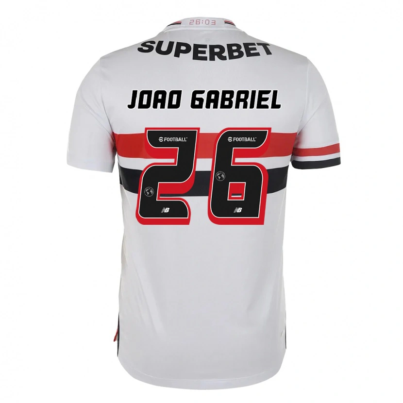 Danxen Homem Camisola João Gabriel #26 Vermelho Preto Branco Principal 2025/26 Camisa