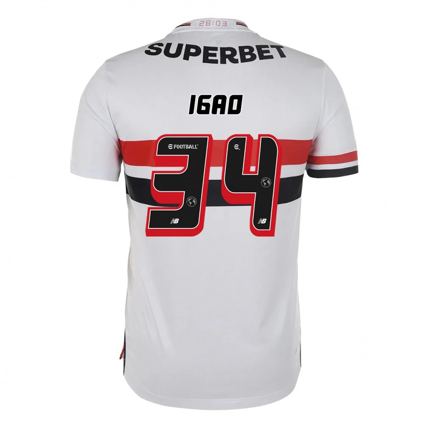 Danxen Homem Camisola Igão #34 Vermelho Preto Branco Principal 2025/26 Camisa