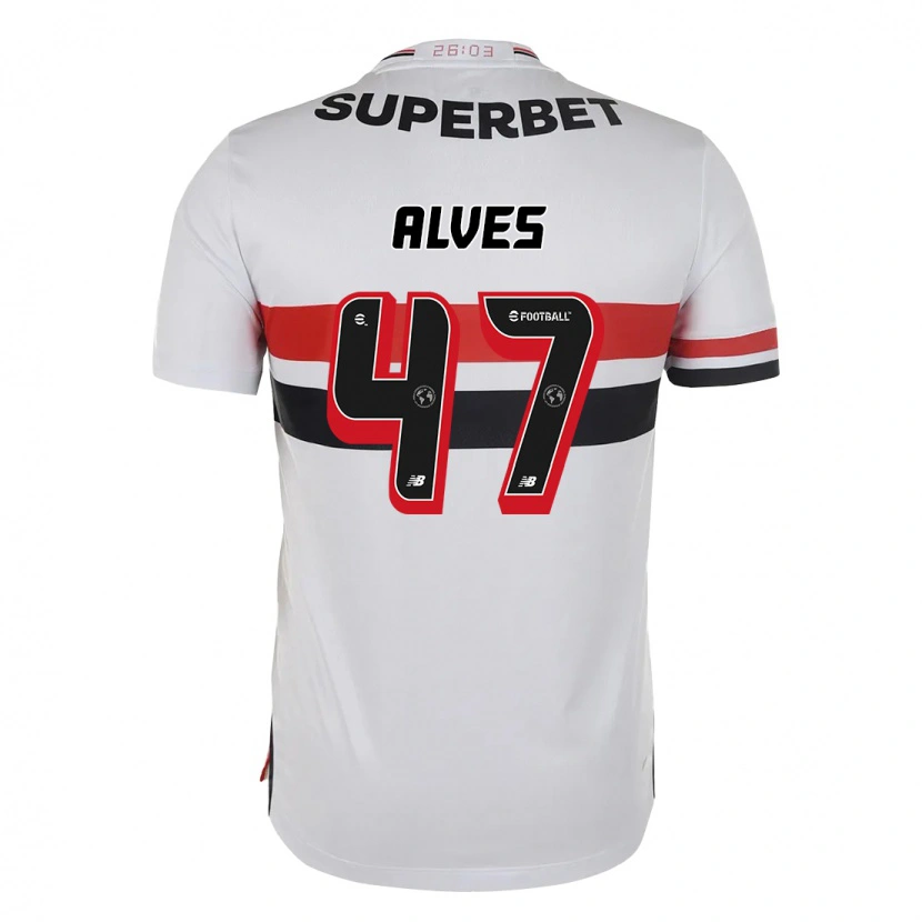 Danxen Homem Camisola Matheus Alves #47 Vermelho Preto Branco Principal 2025/26 Camisa