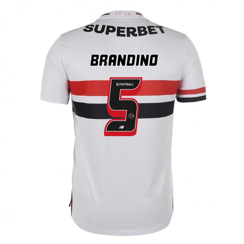 Danxen Homem Camisola Kika Brandino #5 Vermelho Preto Branco Principal 2025/26 Camisa