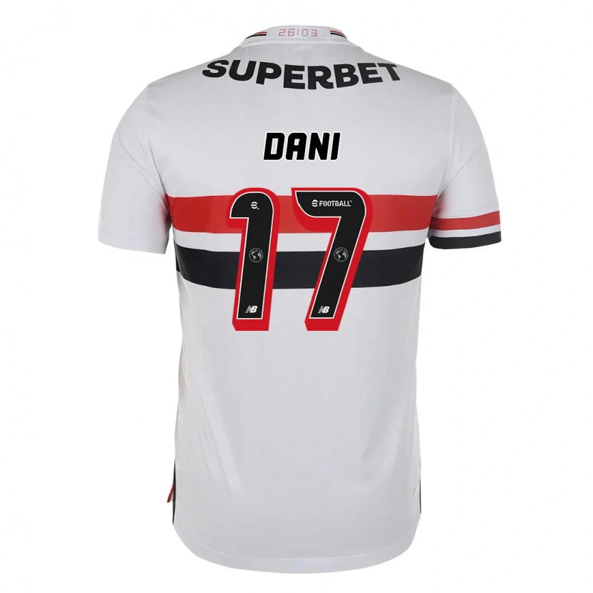 Danxen Homem Camisola Dani #17 Vermelho Preto Branco Principal 2025/26 Camisa