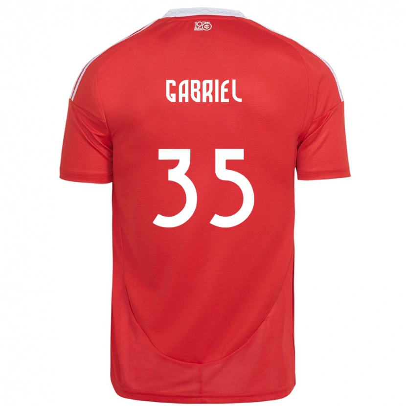 Danxen Homem Camisola Ze Gabriel #35 Vermelho Branco Principal 2025/26 Camisa