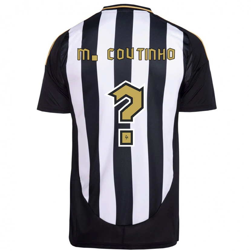 Danxen Homem Camisola Murilo Coutinho #0 Branco Preto Principal 2025/26 Camisa