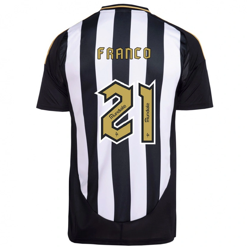 Danxen Homem Camisola Alan Franco #21 Branco Preto Principal 2025/26 Camisa